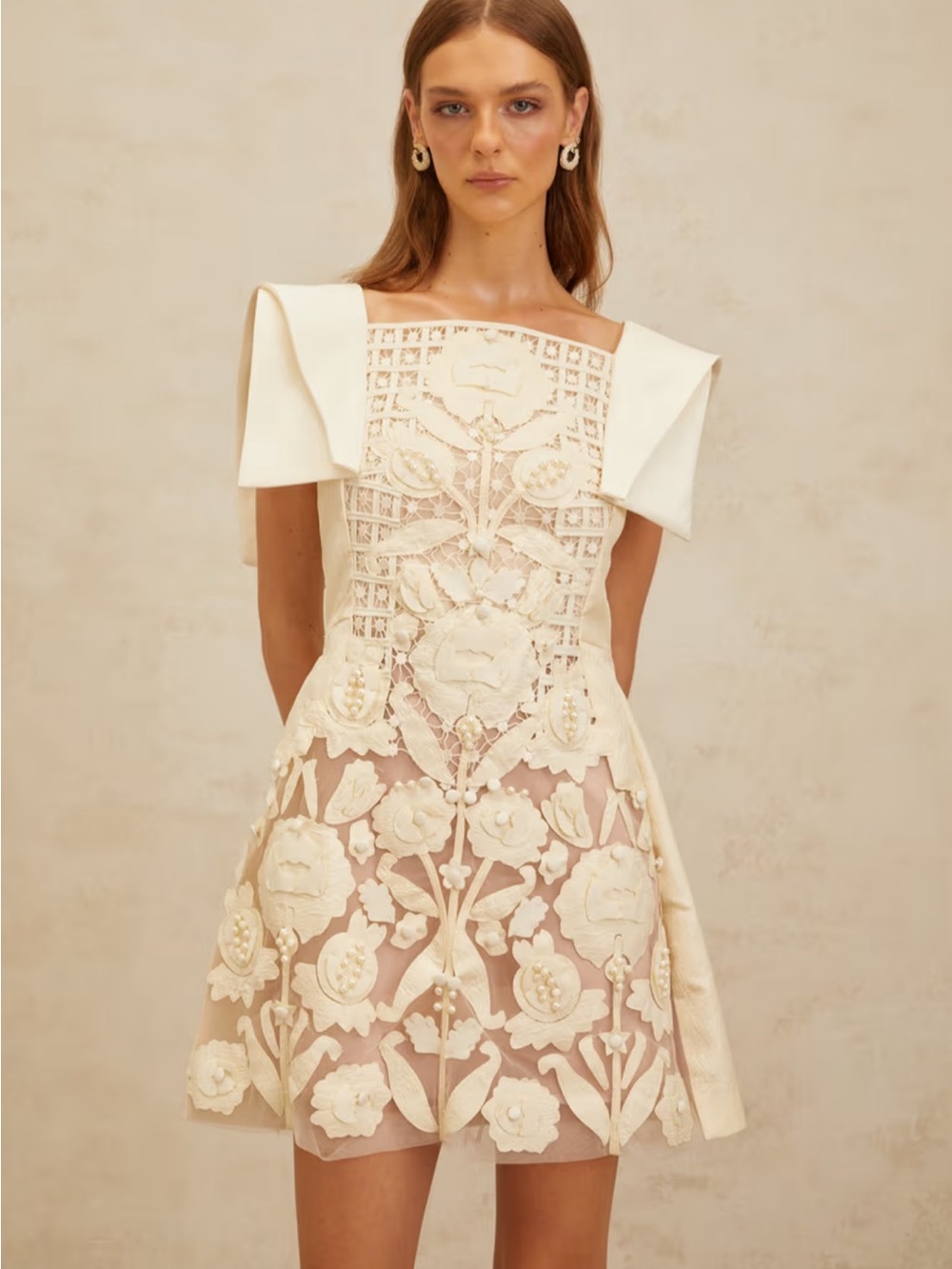 Miss Rosier Lea Appliqué Mini Dress